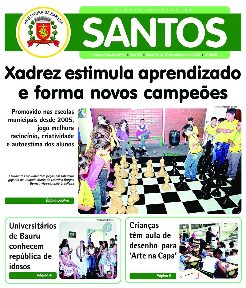 Jogo de xadrez gigante estimula o aprendizado