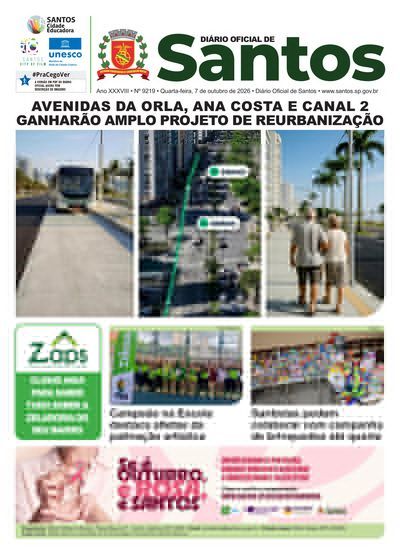 Imagem da primeira página do Diário Oficial de 07/10/2026